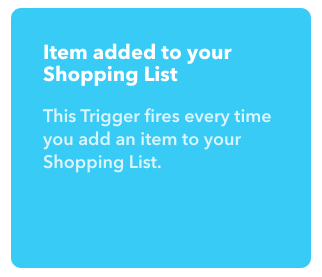買い物リストに追加されたら、を選択