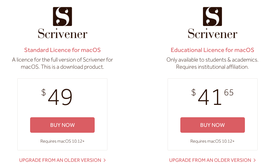 Scrivener 2019 Pricing