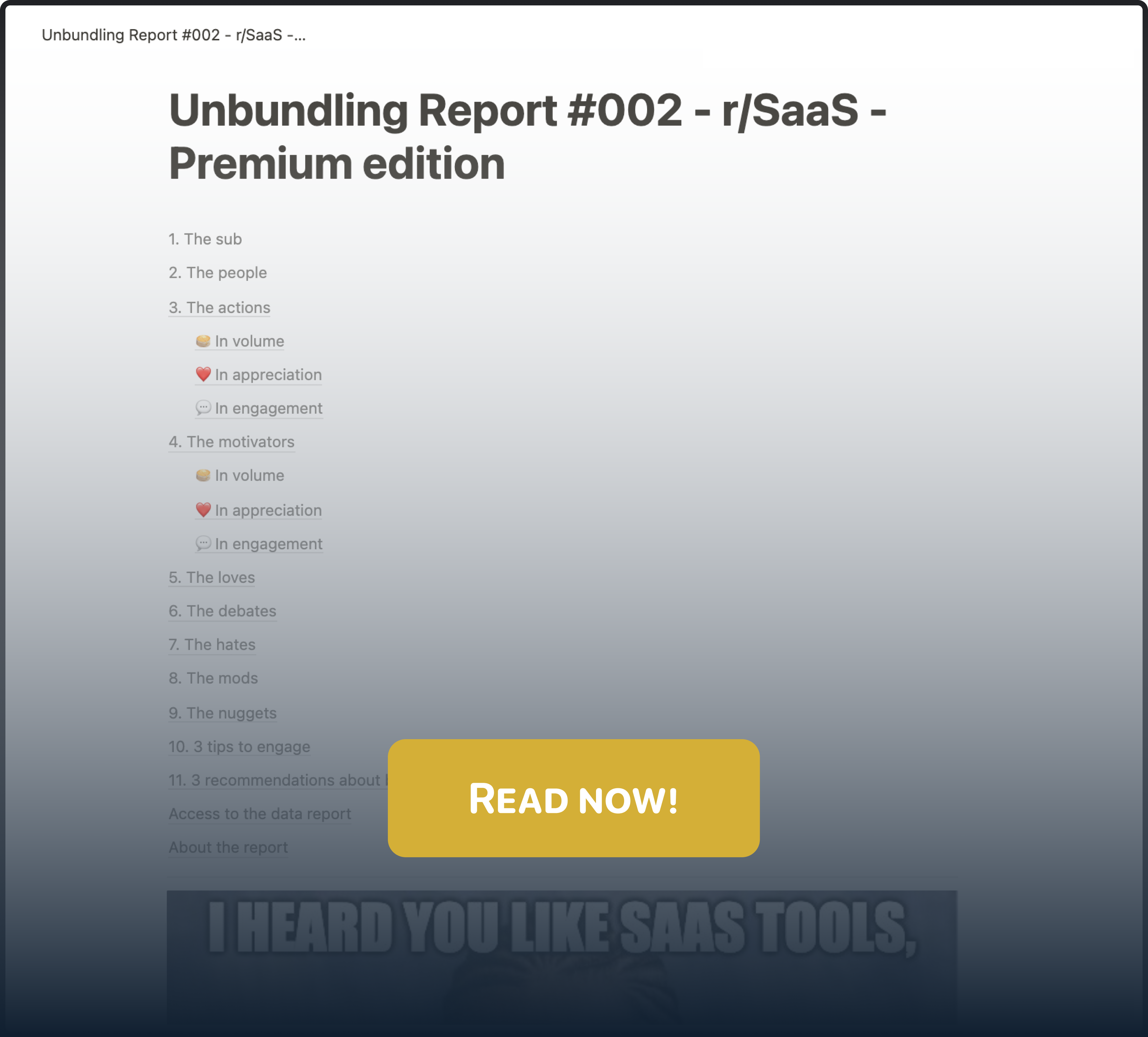 Unbundling Report
